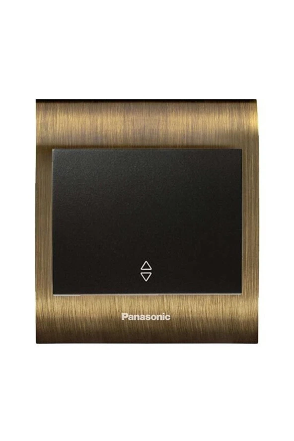 Viko Panasonic Thea Blu Vavian Anahtar, Çerçeve Antique+Dore, Kapak Siyah