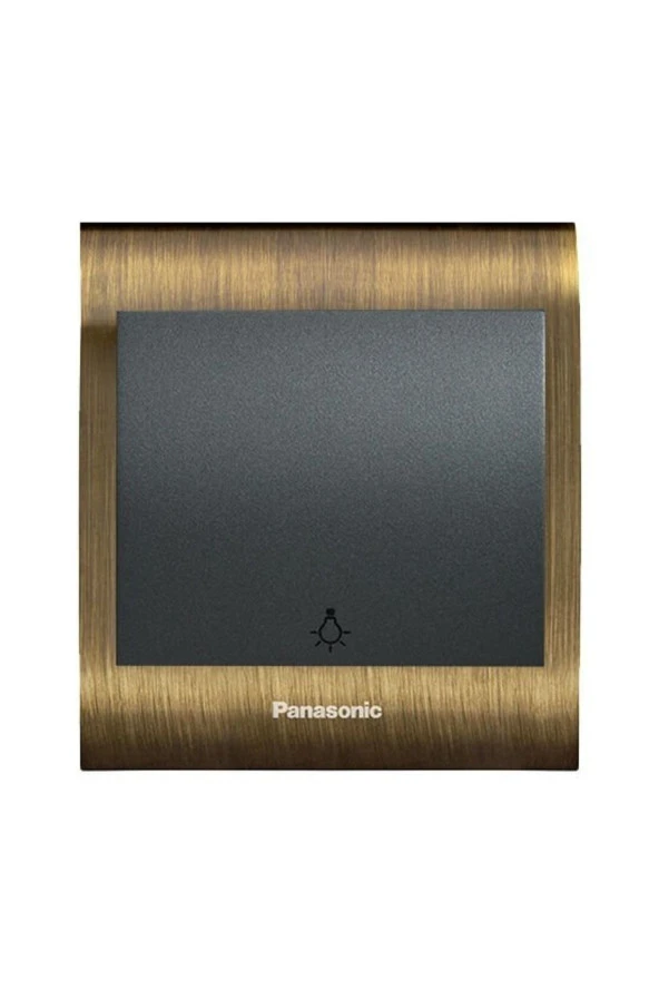 Viko Panasonic Thea Blu Vavian Anahtar, Çerçeve Antique+Dore, Kapak Füme