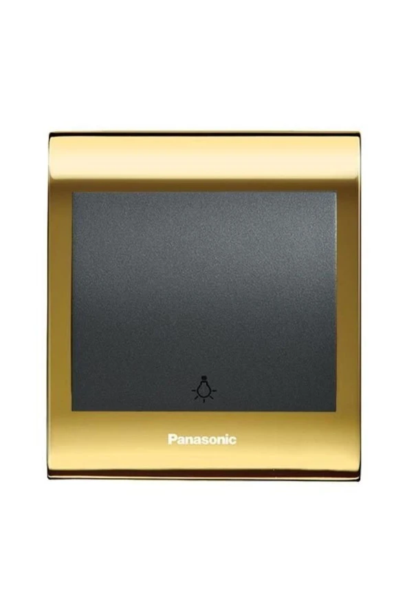 Viko Panasonic Thea Blu Vavian Anahtar, Çerçeve Gold+Dore, Kapak Füme