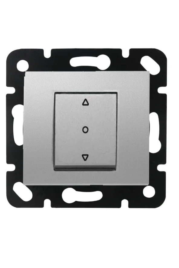 Viko Panasonic Thea Blu Tek Düğmeli Jaluzi Kumanda Anahtarı Metalik Beyaz Çerçevesiz