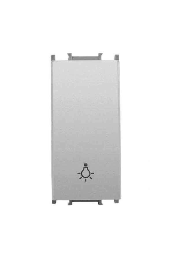 Modüler Metalik Beyaz Light Yaylı Anahtar 1m Kapak - Wvtr10164mw-tr