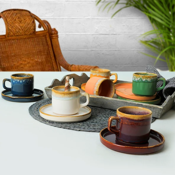 Keramika Shizen Stackable Çay Takımı 12 Parça 6 Kişilik - 2