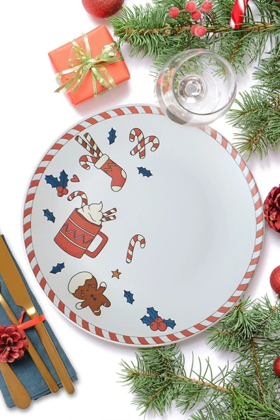 Keramika Keraart New Year Sevimli Noel Servis Tabağı 26 Cm 21655 ürün görseli 1