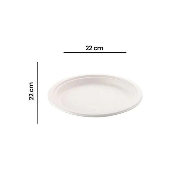 Roll-Up Nature Ekolojik Karton Kağıt Parti Tek Kullanımlık Tabak - 22 Cm. - 50 Adetlik 10 Paket - Resim 5