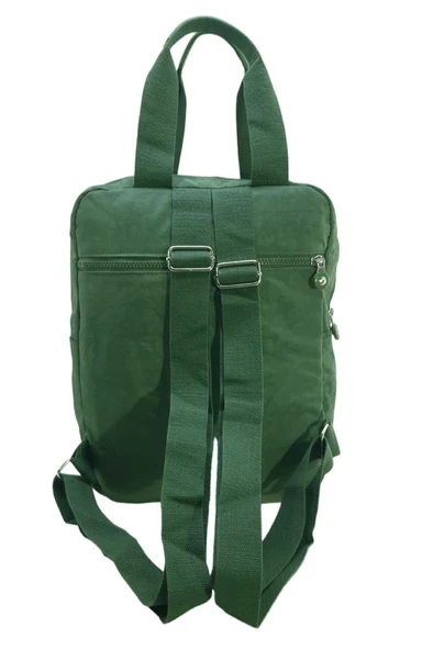 Klinkır Kumaş Kadın Sırt Çantası Kapaklı Çok Cepli Hafif Yağmur Geçirmez Kumaş 35*30 Cm - 11