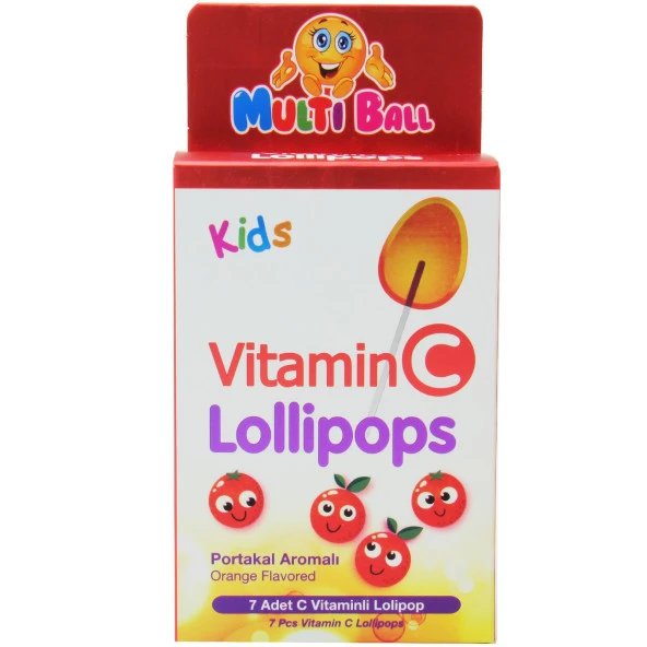 Multi Ball Kids Vitamin C Lollipops 7 Adet