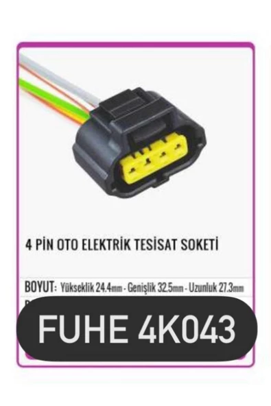 Fhe 4k043 4 Pin Oto Elektrik Tesisat Soketi