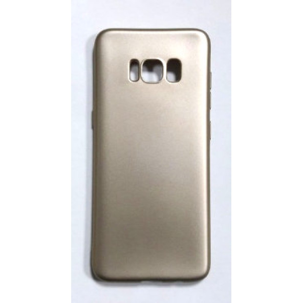 Samsung Galaxy S8 Yumusak Slikon Kilif Rubber Case Gold