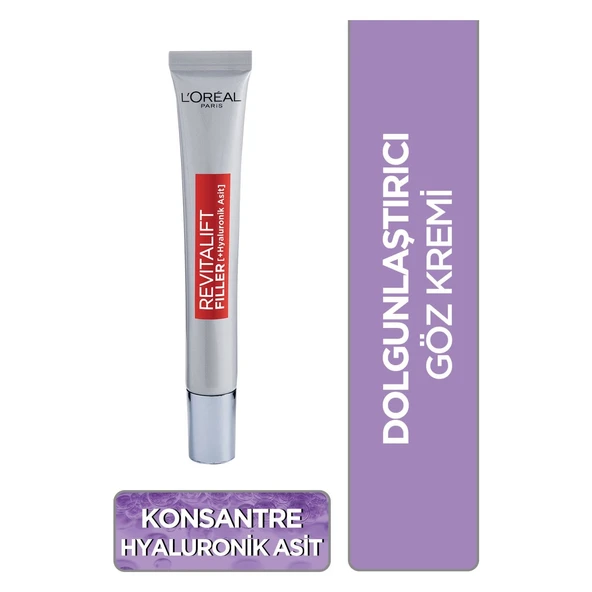 LOreal Paris Revitalift Filler Dolgunlaştırıcı Yaşlanma Karşıtı Göz Bakım Kremii 15 ml