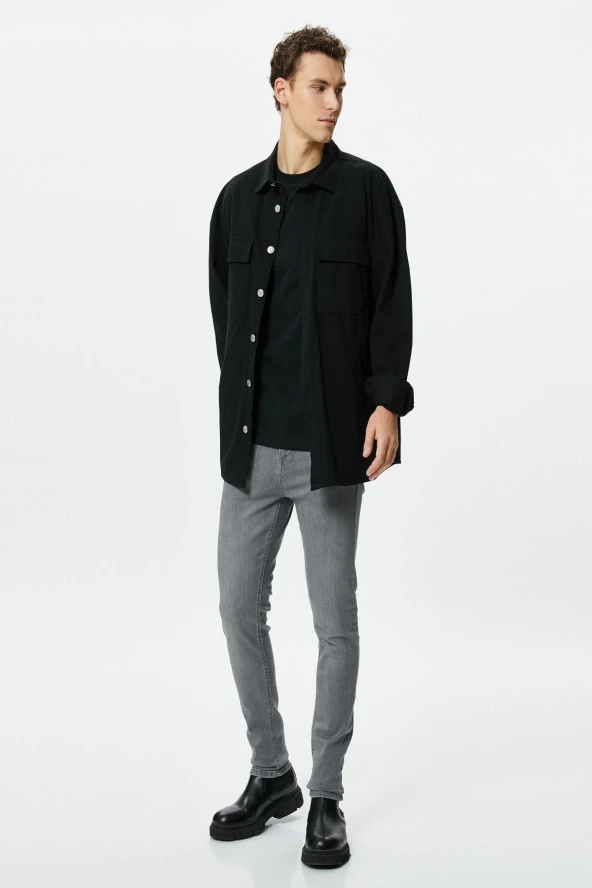 Erkek Antrasit Jeans - Resim 2