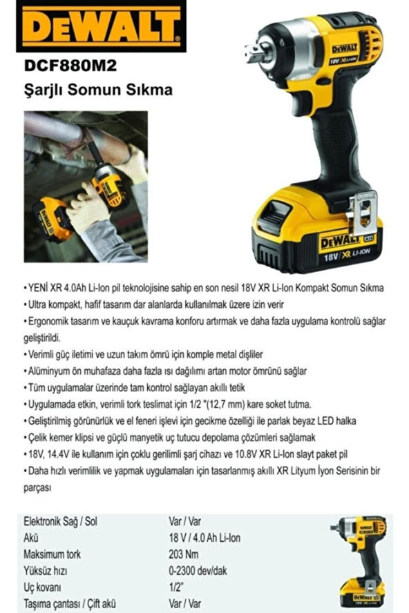 Dcf899p2 18volt/5.0ah Li-ion Çift Akülü Profesyonel Somun Sıkma - 3