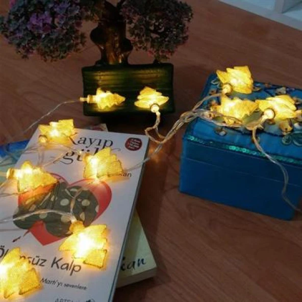 ShopZum Metal Örgülü Çam Ağacı Şeklinde Günışığı Şerit Led Işık Zinciri