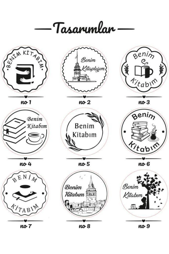 Kişiye Özel Kitap Mührü İsim Yazılı Kitap Mührü ve Istampa Set R5814-04 - 3