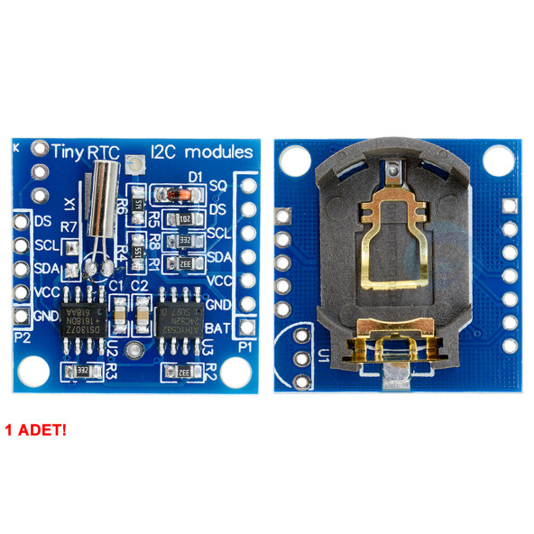DS1307 RTC IIC Zaman Modül  Gerçek Zaman Saat I2C 24C32 Eeprom Saniye Dakika Saat Gün Ay Yıl Tarih Hesaplayıcı