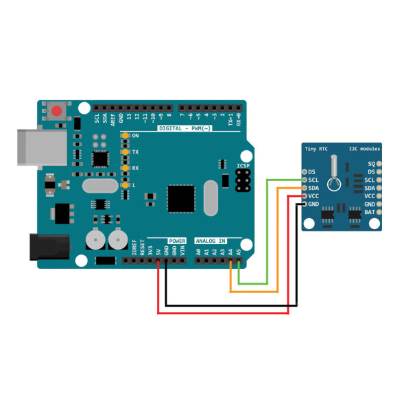 DS1307 RTC IIC Zaman Modül  Gerçek Zaman Saat I2C 24C32 Eeprom Saniye Dakika Saat Gün Ay Yıl Tarih Hesaplayıcı - 8