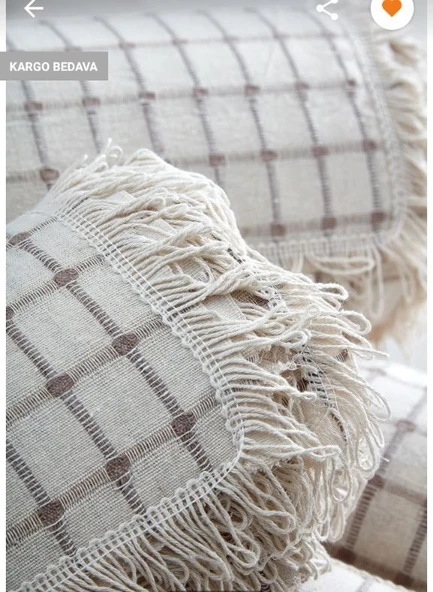 3057 %100 Pamuklu Buldan Işi Çok Renkli Çekyat Örtüsü 180*350 - 8