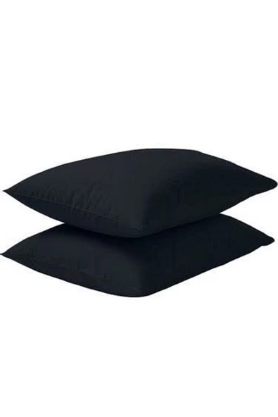 Y1 Misslinrdahome Pamuklu Siyah Iki Adet 50x70 Yastık Kılıfı - 2