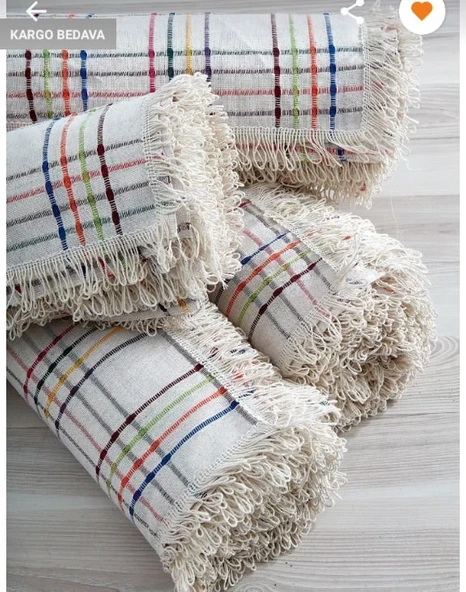 220-3 %100 Pamuklu Buldan Işi  Çekyat Örtüsü 90 x 220 cm - Resim 3