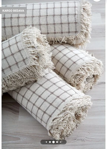 3538 %100 Pamuklu Buldan Işi  Çekyat Örtüsü 180*220 Cm (3538) - 7