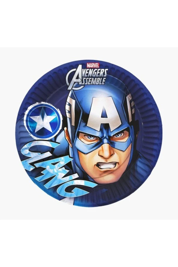 Kaptan Amerika Avengers Tabak 8 Adet Captain America Doğum Günü Konsept Parti Malzemeleri