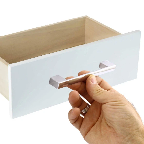 Mutfak Dolabı Mobilya Çekmece Dolap Kapak Kulpu Kulbu Krom 128 mm Metal Kulp - 3