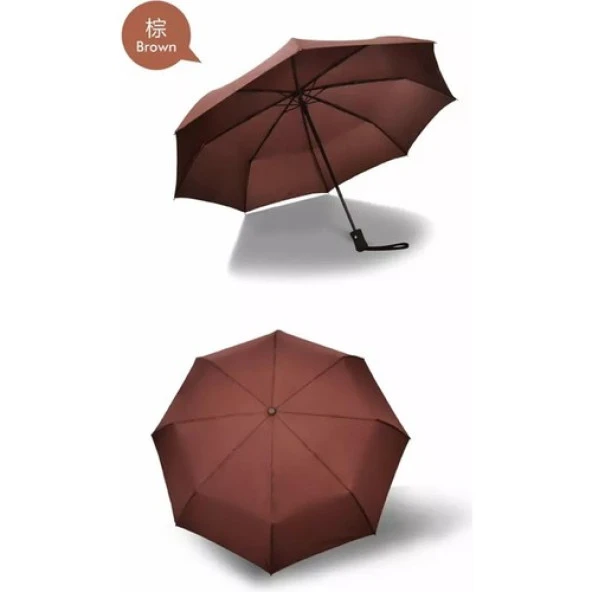 Eleven Market Kahverengi Tam Otomatik Şemsiye - Resim 4