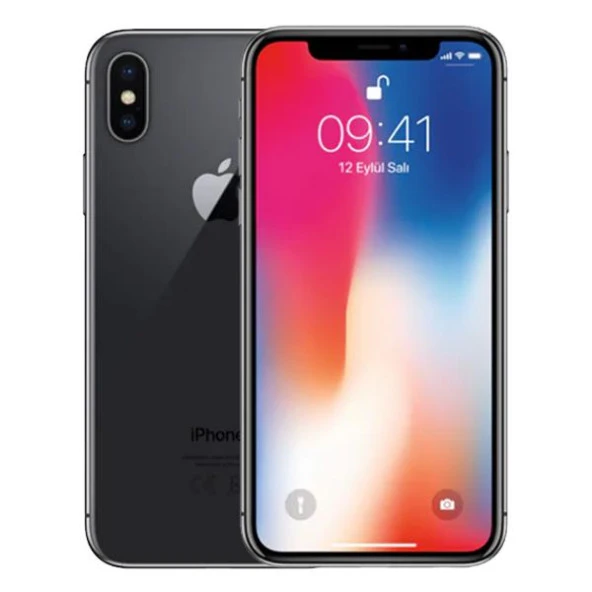 Apple iPhone X Space Gray 64GB Yenilenmiş B Kalite (12 Ay Garantili)