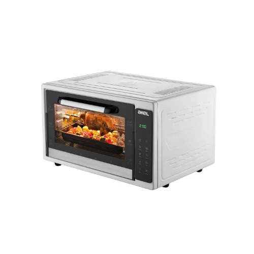 AF551E 38 Lt Gri Dijital Emaye Midi Fırın, 7 Fonksiyonlu, İç Aydınlatmalı, Turbo Fanlı, 2 Tepsi, Tel Izgara - Resim 2