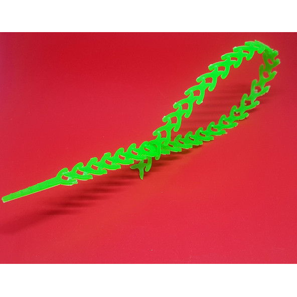 Esnek Kablo Bağı Plastik Kelepçe 10X300 mm 50 Adet Yeşil