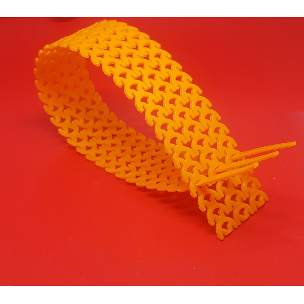 Esnek Kablo Bağı Plastik Kelepçe 10X300 mm 50 Adet Turuncu