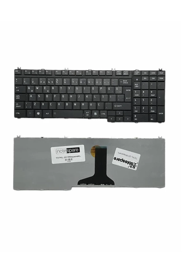 Toshiba Satellite L500-1R0, L500-1R1, L500-1R2, L500-1R3 Uyumlu Notebook Klavye Siyah TR