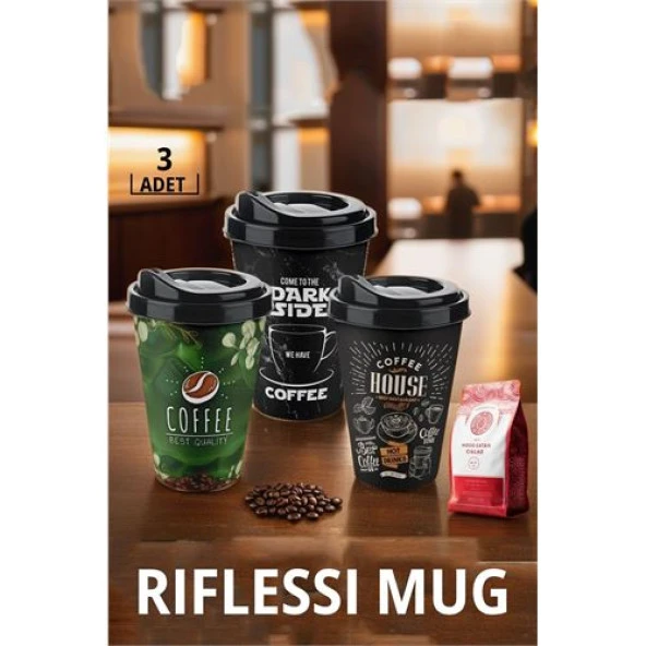 Mug Kahve Bardağı 3 lü SET Riflessi Design 719056