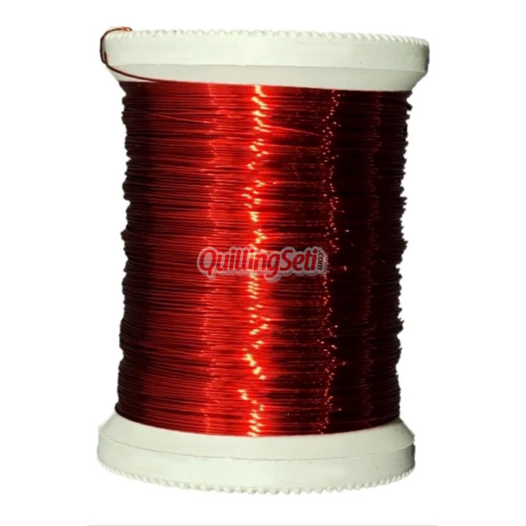 QuillingSeti Filografi Teli Kırmızı Renkli 100 Gr, 150 Mt. QS-102