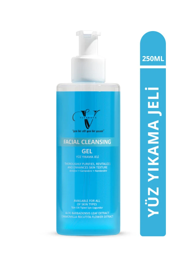 Vitanova Arındırıcı Canlandırıcı ve Nemlendirici Yüz Yıkama Jeli 250 ml