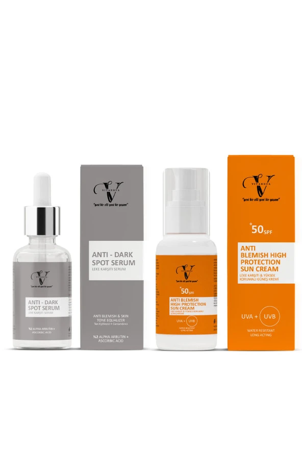 Vitanova Leke Karşı Günlük Cilt Bakım Seti Leke Karşı Serum + Güneş Kremi - 2