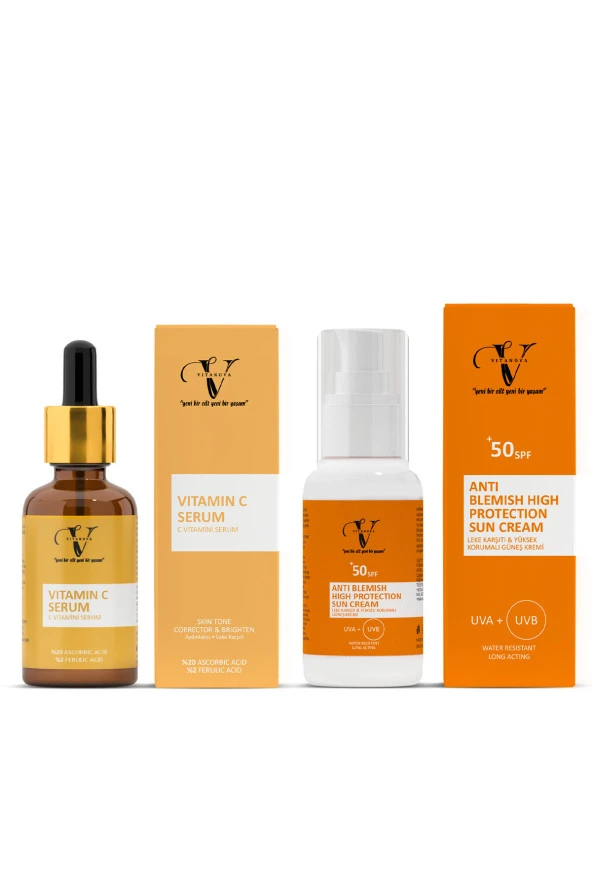 Vitanova 2 li Cilt Bakım Seti Vitamin C Serum + Güneş Kremi - 2