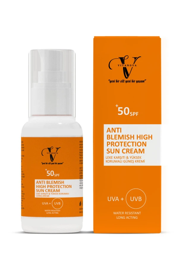 Vitanova Leke Karşıtı SPF 50+ Tüm Ciltler İçin Yüksek Korumalı Nemlendirici Güneş Kremi 50 ML - 2