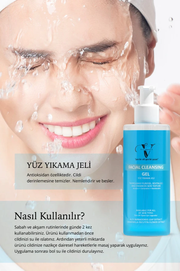 Vitanova 2 li Cilt Bakım Seti Yüz Temizleme Jeli + Vitamin C Serum - 3