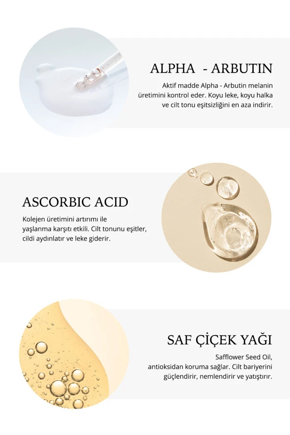 Vitanova Leke Karşıtı Cilt Tonu Eşitleyici Cilt Bakım Serumu Ascorbıc Acıd Arbutin 2 30 ml - 4