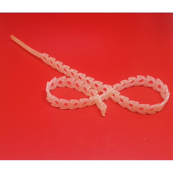 Esnek Kablo Bağı Plastik Kelepçe 10X300 mm 50 Adet Naturel - Resim 2