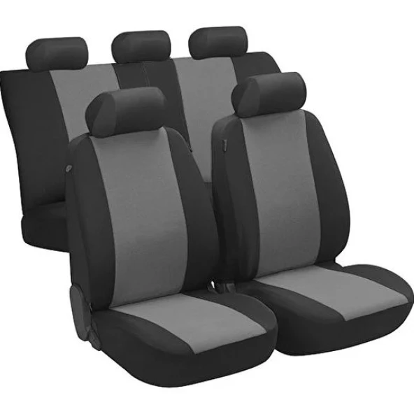 Berlingo Oto Koltuk Kılıfı Arka 2+1 Koltuklu Modeli Siyah Gri
