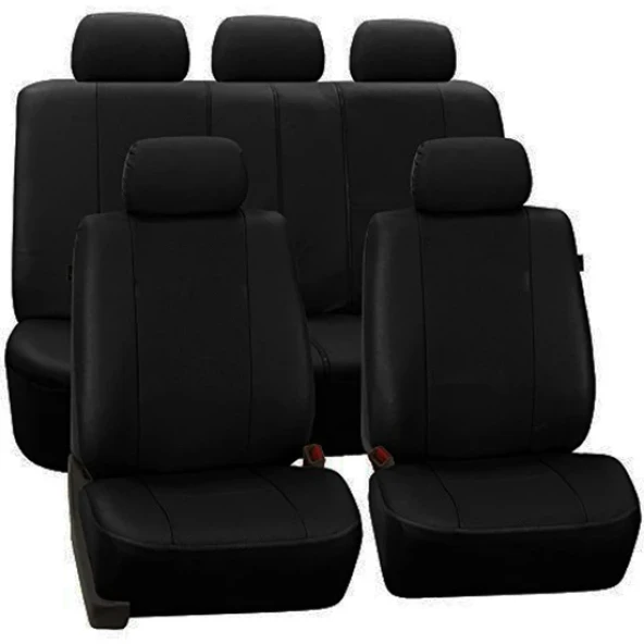 Caddy Oto Koltuk Kılıfı Arka 2+1 Koltuklu Modeli Siyah Siyah - 1