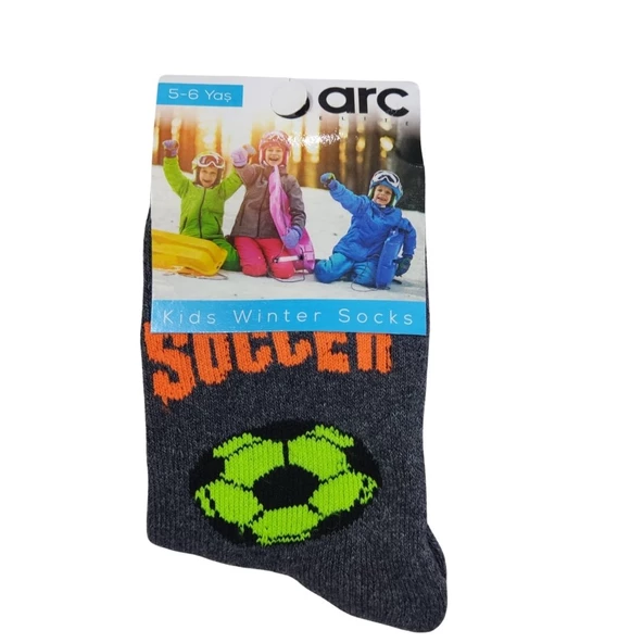 ARC SOCCER DESENLİ ERKEK ÇOCUK HAVLU ÇORAP - 2