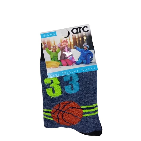 ARC 33 DESENLİ ERKEK ÇOCUK HAVLU ÇORAP - 2