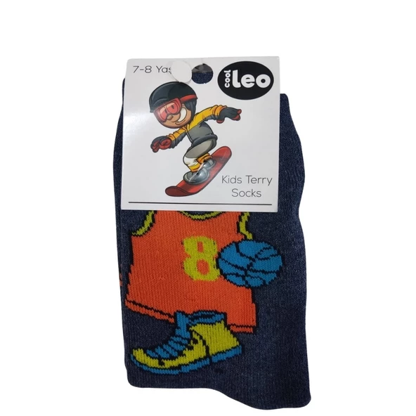 ARC SPORCU DESENLİ ERKEK ÇOCUK HAVLU ÇORAP - 3