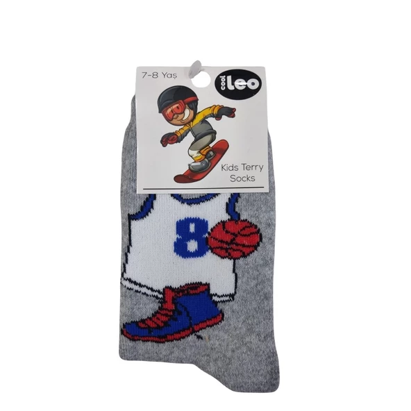 ARC SPORCU DESENLİ ERKEK ÇOCUK HAVLU ÇORAP - 2