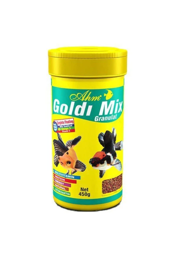 Ahm Goldi Mix Granulat - Japon Balığı Yemi 1000 ml