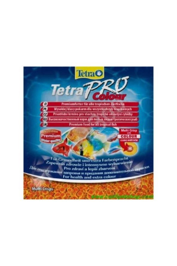 Tetra Pro Colour Crisps Cips Renklendirici Balık Yemi 12 Gr Poşet