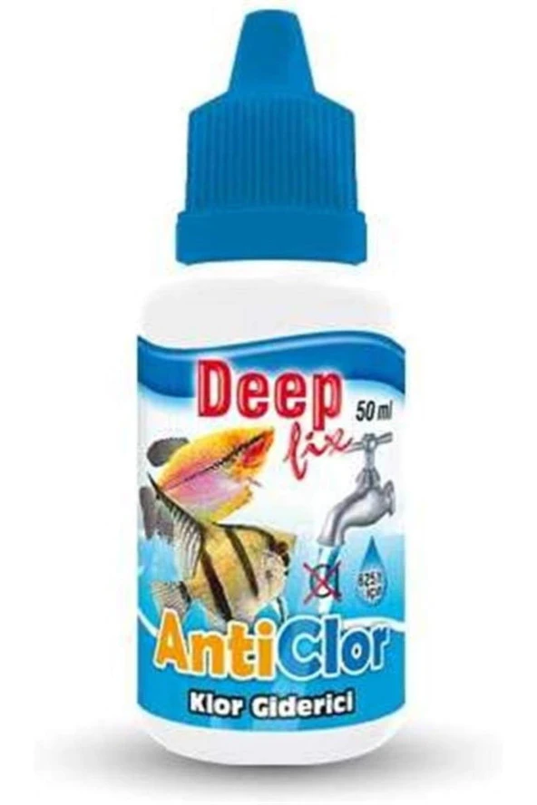 Deepfix Akvaryum Klor Giderici, Anticlor, 50 ml
