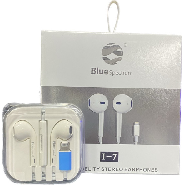 Apple Iphone Uyumlu Lightning Kablolu Mikrofonlu Kulak İçi Kulaklık I-7 Beyaz - 3